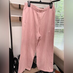 NWT Pink Victoria’s Secret Fleece Lined Straight Leg Sweatpants Size Large